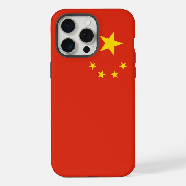 Capa Apple iPhone 15 Pro Max, bandeira da China (Verso)