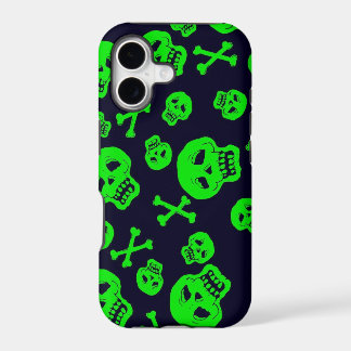 Capa Black and Green Skulls para iPhone 5