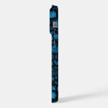 Capa Blue Doodles para iphone 15 pro max