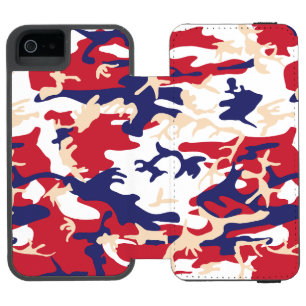 Capa Carteira Incipio Watson™ Para iPhone 5 4 de julho, Dia da Independência, Camouflage Beige