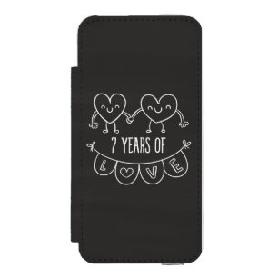 Capa Carteira Incipio Watson™ Para iPhone 5 7 Anniversário Gift Chalk Hearts