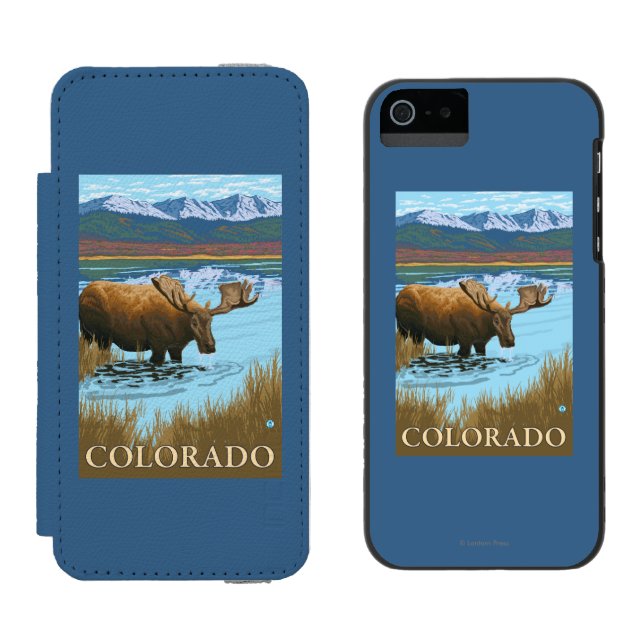 Capa Carteira Para iPhone, Incipio Alces DrinkingColorado (Lado a lado)