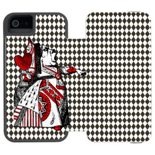 Capa Carteira Incipio Watson™ Para iPhone 5 Alice Rainha Vermelha dos Corações na Terra das Ma