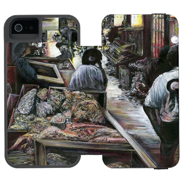 Capa Carteira Para iPhone, Incipio Aquático, ainda beijado com o Vento do Deserto, Je (Fólio aberto)