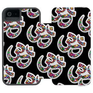 Capa Carteira Incipio Watson™ Para iPhone 5 Arte do Símbolo Floral Namaste