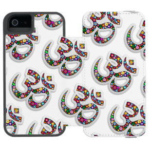 Capa Carteira Incipio Watson™ Para iPhone 5 Arte do Símbolo Floral Namaste