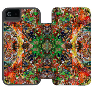 Capa Carteira Incipio Watson™ Para iPhone 5 Artist’s Palette: Expressive Paint Stroke Pattern