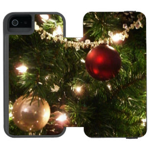 Capa Carteira Incipio Watson™ Para iPhone 5 Árvore de Natal I Feriado Verde Bonito e Vermelho