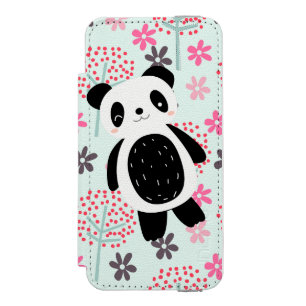 Capa Carteira Incipio Watson™ Para iPhone 5 Árvores, Flores e Ursos de Panda