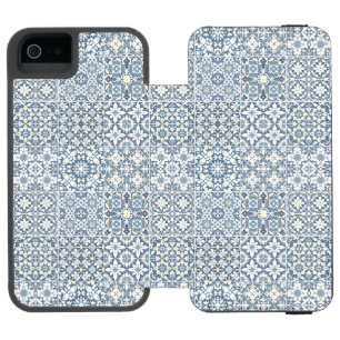 Capa Carteira Incipio Watson™ Para iPhone 5 Azulejos Mediterrâneos, Marroquinos, Maiolica, Azu