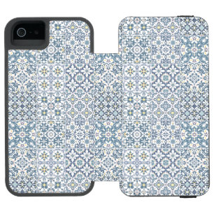 Capa Carteira Incipio Watson™ Para iPhone 5 Azulejos Mediterrâneos, Marroquinos, Maiolica, Azu