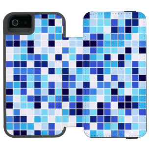 Capa Carteira Incipio Watson™ Para iPhone 5 Azulejos piscinas, Azulejos Mosaicos Azuis, Padrão