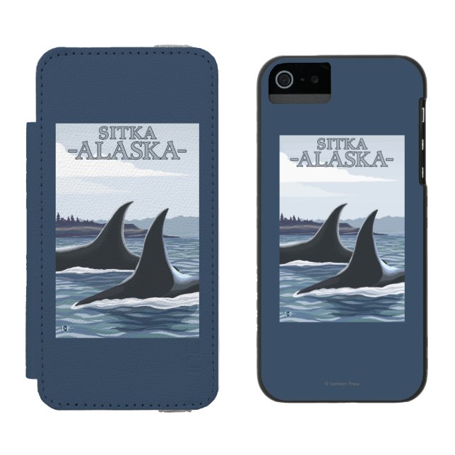 Capa Carteira Para iPhone, Incipio Baleias #1 da orca - Sitka, Alaska (Lado a lado)