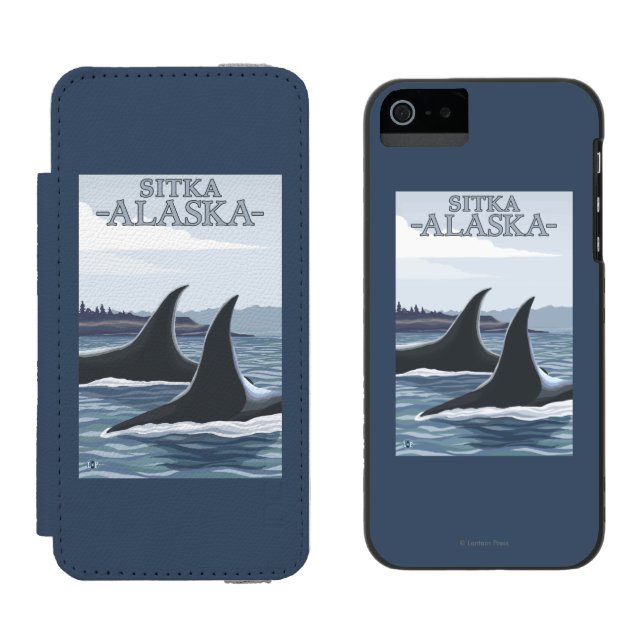 Capa Carteira Para iPhone, Incipio Baleias #1 da orca - Sitka, Alaska (Lado a lado)