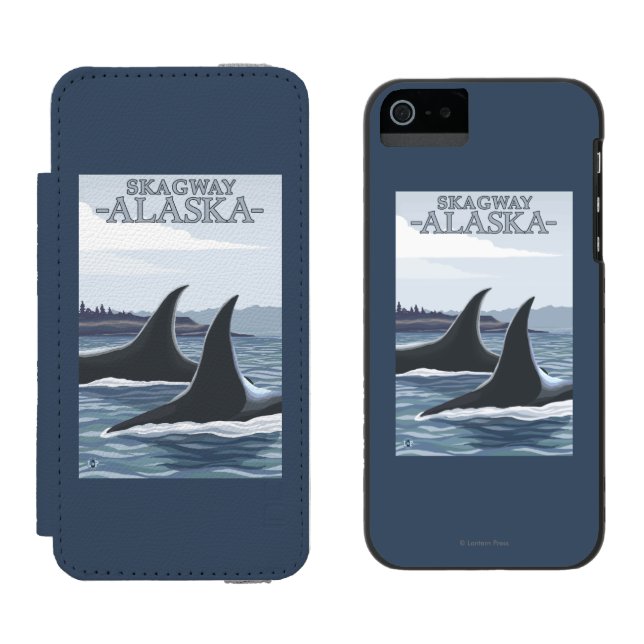 Capa Carteira Para iPhone, Incipio Baleias #1 da orca - Skagway, Alaska (Lado a lado)