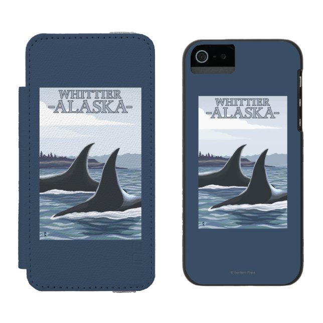 Capa Carteira Para iPhone, Incipio Baleias #1 da orca - Whittier, Alaska (Lado a lado)