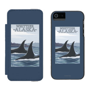 Capa Carteira Incipio Watson™ Para iPhone 5 Baleias #1 da orca - Whittier, Alaska