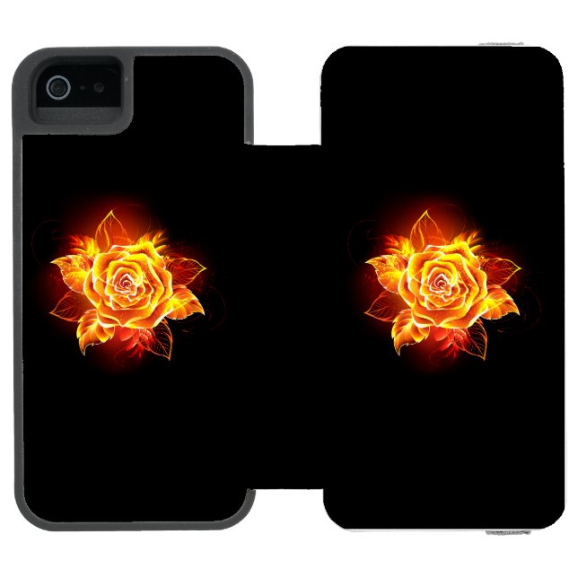 Capa Carteira Para iPhone, Incipio Blooming Fire Rose (Fólio aberto)