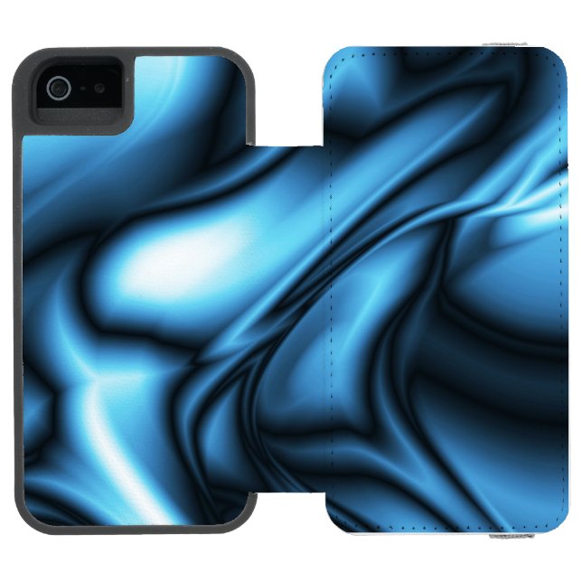 Capa Carteira Para iPhone, Incipio Blue Silk wave (Fólio aberto)