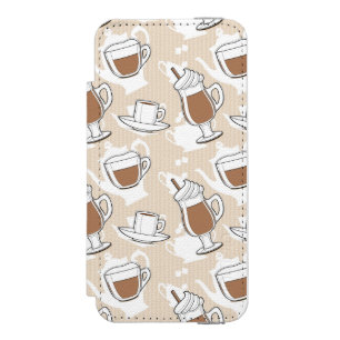 Capa Carteira Incipio Watson™ Para iPhone 5 Café, teste padrão doce