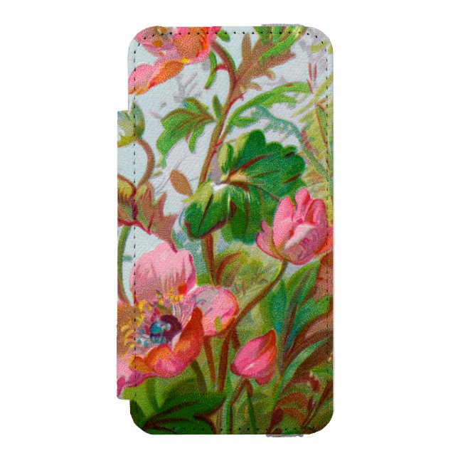 Capa Carteira Para iPhone, Incipio Caixa de Wallet do Hedgerow Garden iPhone (Frente do fólio)