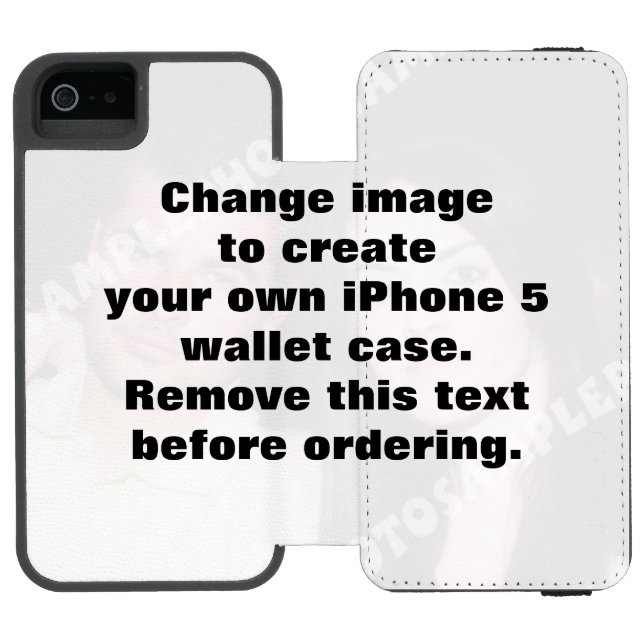 Capa Carteira Para iPhone, Incipio Caixa de wallet personalizada do iPhone 5. (Fólio aberto)