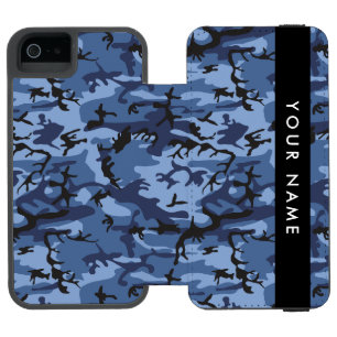Capa Carteira Incipio Watson™ Para iPhone 5 Camuflagem Azul Marinho Personalize seu nome