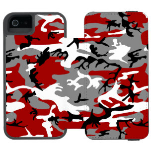 Capa Carteira Incipio Watson™ Para iPhone 5 Camuflagem Vermelha e Cinza, Militar, Exército
