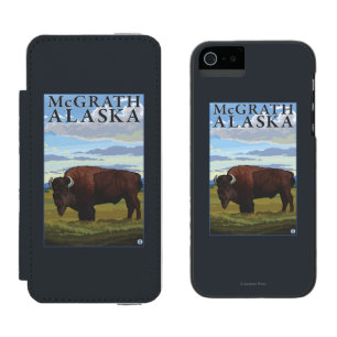 Capa Carteira Incipio Watson™ Para iPhone 5 Cena do bisonte - McGrath, Alaska
