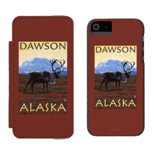 Capa Carteira Incipio Watson™ Para iPhone 5 Cena do caribu - Dawson, Alaska