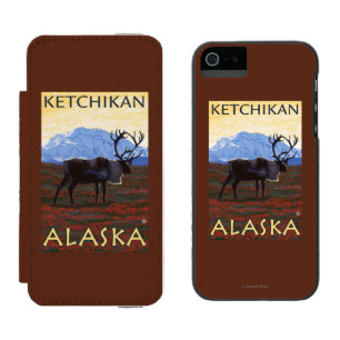 Capa Carteira Incipio Watson™ Para iPhone 5 Cena do caribu - Ketchikan, Alaska