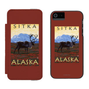 Capa Carteira Incipio Watson™ Para iPhone 5 Cena do caribu - Sitka, Alaska