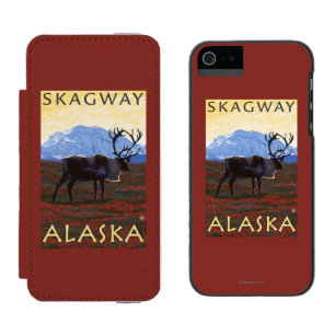 Capa Carteira Incipio Watson™ Para iPhone 5 Cena do caribu - Skagway, Alaska