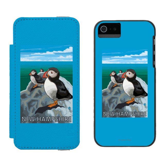 Capa Carteira Para iPhone, Incipio Cena nova de HampshirePuffins (Lado a lado)