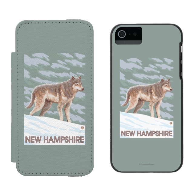 Capa Carteira Para iPhone, Incipio Cena nova de HampshireWolf (Lado a lado)
