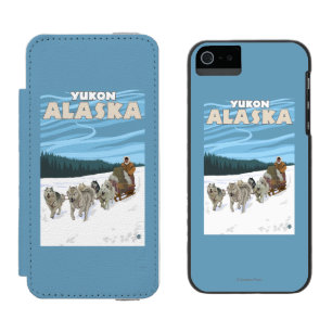 Capa Carteira Incipio Watson™ Para iPhone 5 Cena Sledding do cão - Yukon, Alaska