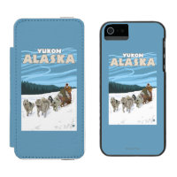 Cena Sledding do cão - Yukon, Alaska