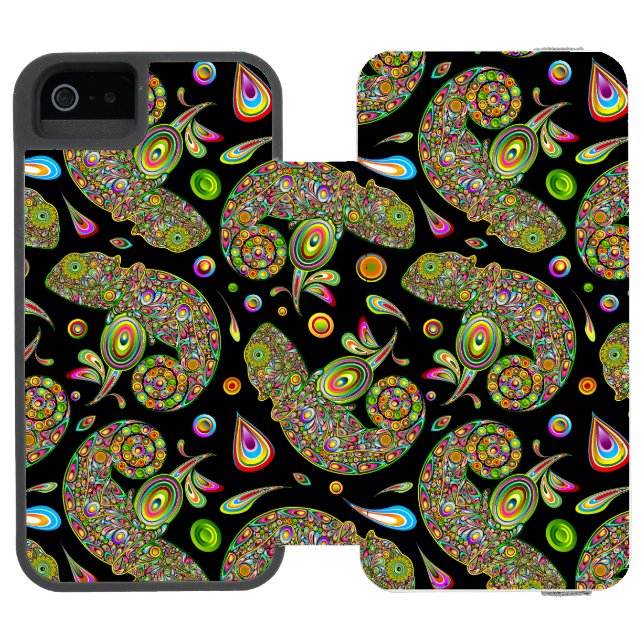 Capa Carteira Para iPhone, Incipio Chameleon Psychedelic Fantasy (Fólio aberto)