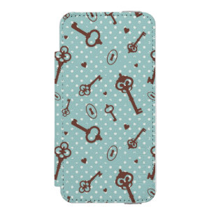 Capa Carteira Incipio Watson™ Para iPhone 5 Chaves retros dos namorados