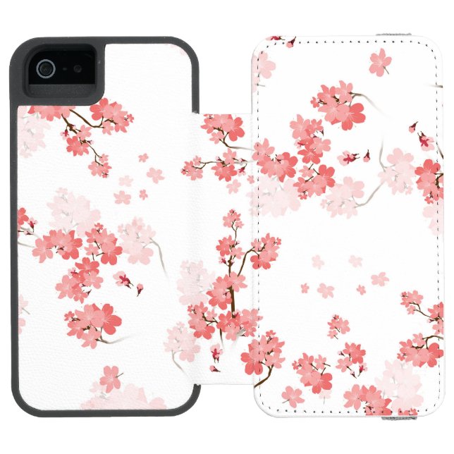 Capa Carteira Para iPhone, Incipio Cherry Flower 2 (Fólio aberto)