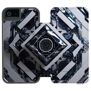 Capa Carteira Incipio Watson™ Para iPhone 5 Cipher da dobra: Meta-estrutura no tom glacial