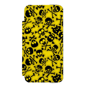 Capa Carteira Incipio Watson™ Para iPhone 5 Crânio & teste padrão dos Crossbones