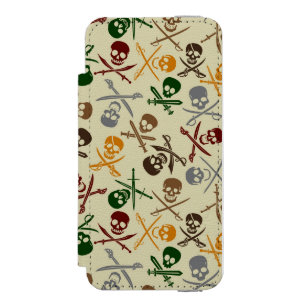 Capa Carteira Incipio Watson™ Para iPhone 5 Crânios do pirata com espadas cruzadas