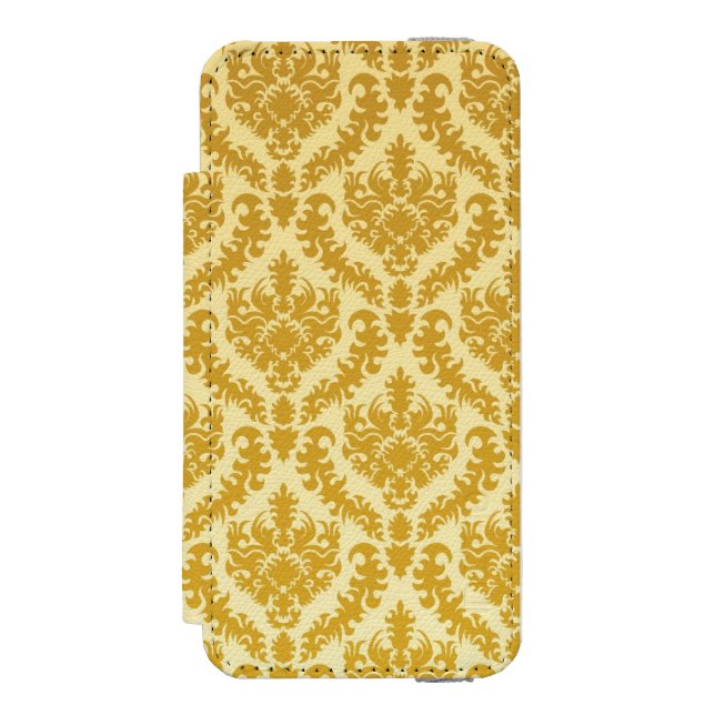 Capa Carteira Para iPhone, Incipio Damasco Dourado (Frente do fólio)