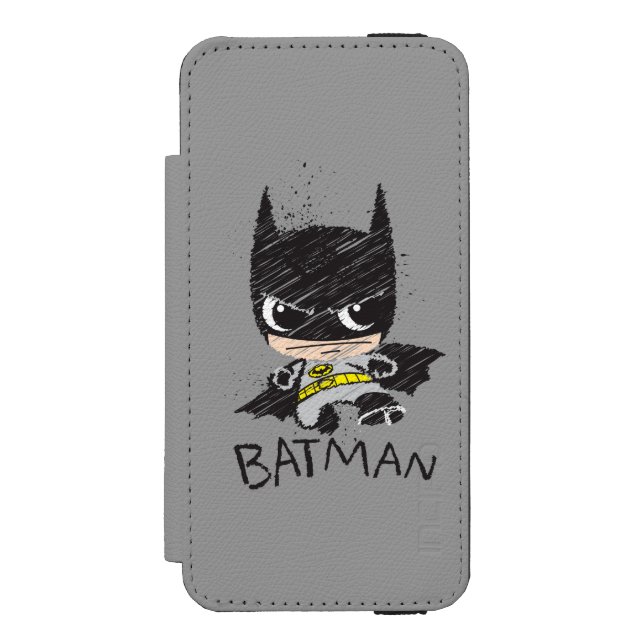 Capa Carteira Para iPhone, Incipio Desenho do Mini Clássico Batman (Frente do fólio)