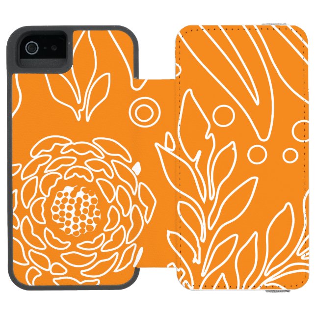 Capa Carteira Para iPhone, Incipio Design Floral 35 (Fólio aberto)