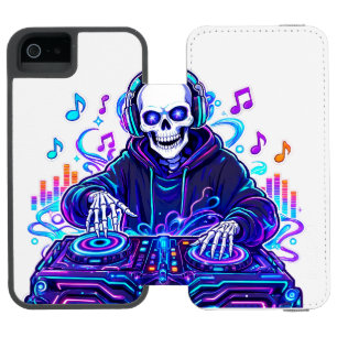 Capa Carteira Incipio Watson™ Para iPhone 5 Design Neon de Esqueleto Amante de Música