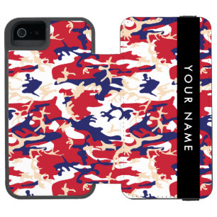 Capa Carteira Incipio Watson™ Para iPhone 5 Dia da Independência Camuflagem Seu nome Personali