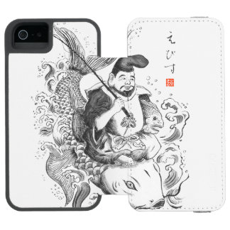Capa Carteira Incipio Watson™ Para iPhone 5 Ebisu - Deus da Pesca e Comércio (pintura a tinta)