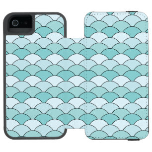 Capa Carteira Incipio Watson™ Para iPhone 5 Escamas de Dragão, Ventoinhas, Ondas, Seigaiha, Az